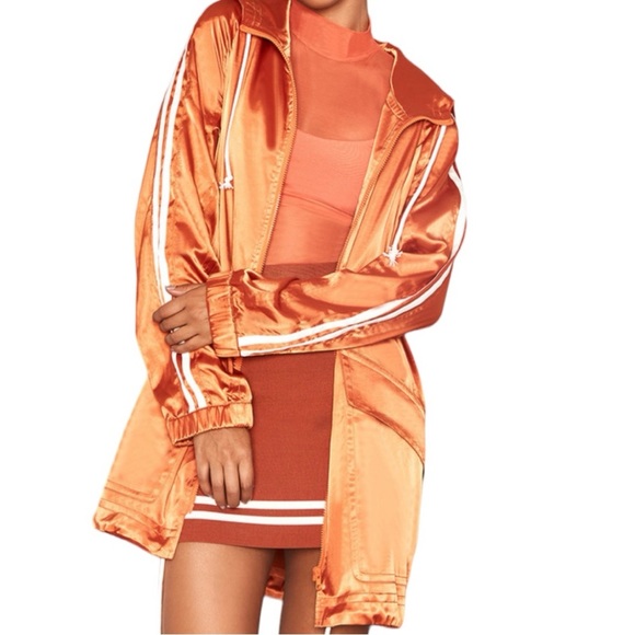 Jackets & Blazers - Mistress Rocks Los Angeles Orange Lightweight Satin Parka jacket Size W- Medium